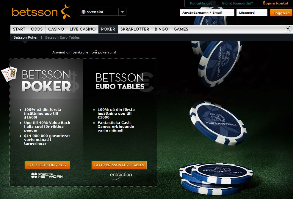 Betsson Poker